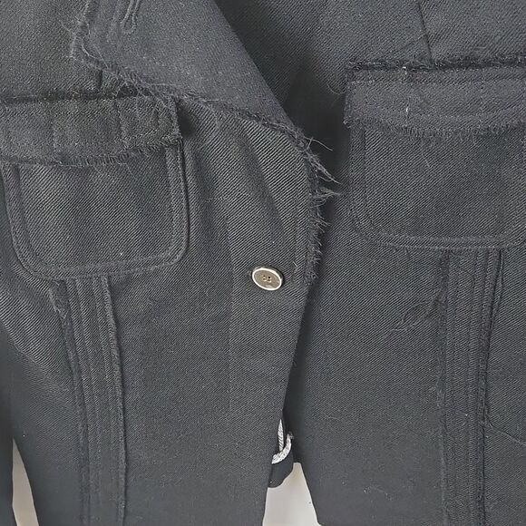 Banana Republic Military Style Women’s Black Jacket Sz 8 Wool Career Work - Picture 4 of 12